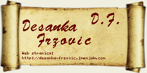 Desanka Fržović vizit kartica